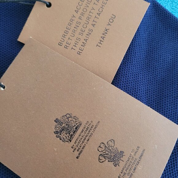 Burberry Contrast Logo Cotton Pique Polo Shirt Mens Sz M Navy Blue Casual BNWT - Picture 3 of 15